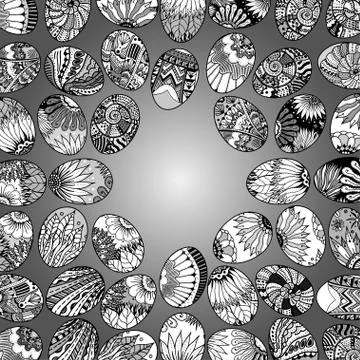 Eggs background pattern Stock Illustration