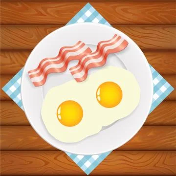 EGGS BACON BREAKFAST Stock-Illustration