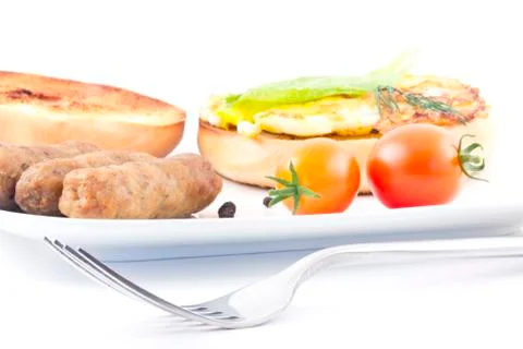 Eggs bagel Stock Photos