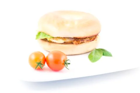 Eggs bagel Stock Photos