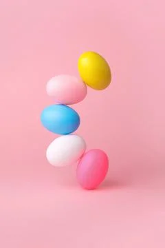 Eggs balance Stock Photos