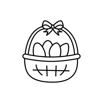 Eggs, basket, hen icon vector image.Can also be used for Easter, celebration, Stock Illustration