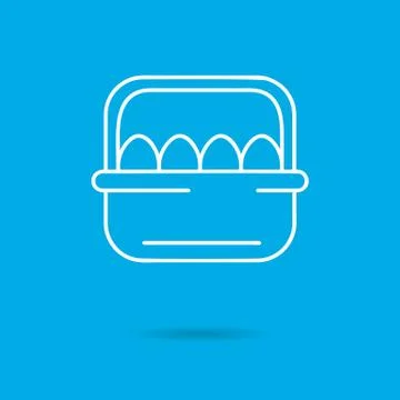 Eggs in basket Stock-Illustration