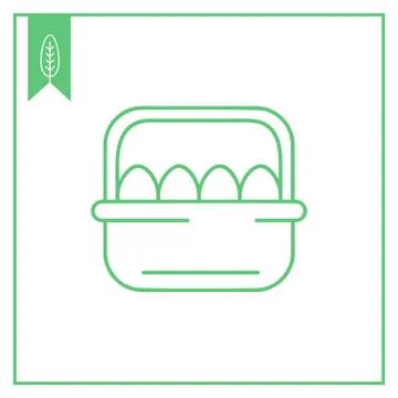 Eggs in basket Stock Illustration