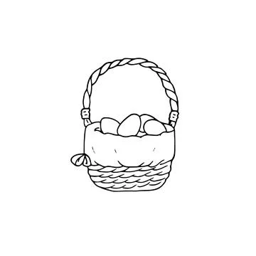 Eggs in a basket Stock Illustration