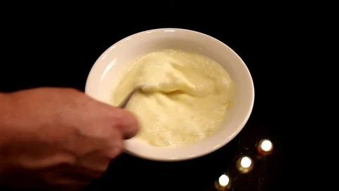 Eggs beaten by fork. Part 2 Video stock 90951920