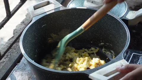 Eggs Being Cooked Stock Footage 332612242