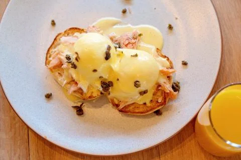 Eggs Benedict Breakfast Dish Stock Photos