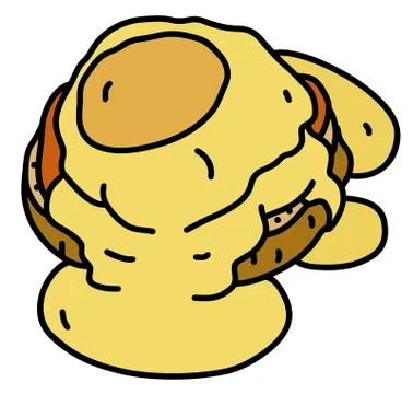 The eggs Benedict Stock Illustration