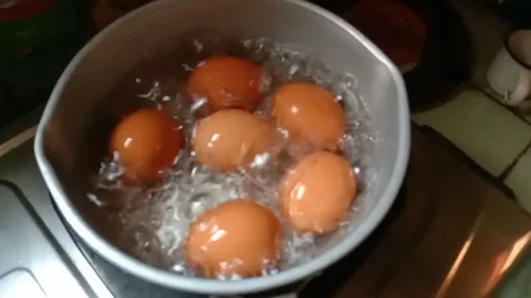 Eggs boiled Stock Footage 296854346