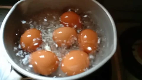 Eggs boiled Stock Footage 296854392