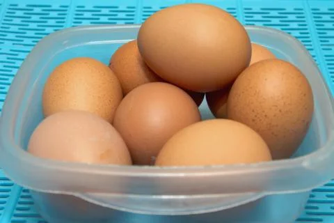 Eggs in a bowl Stock Photos
