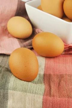 Eggs in a bowl Stock Photos