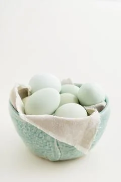 Eggs in a bowl Stock Photos