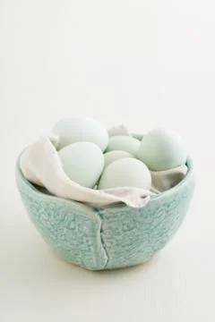 Eggs in a bowl Stock Photos