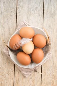 Eggs in a bowl Foto stock