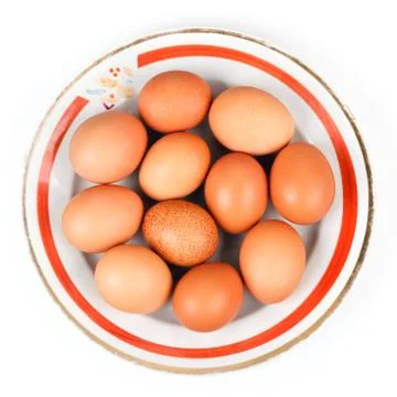 Eggs in a bowl Stock Photos