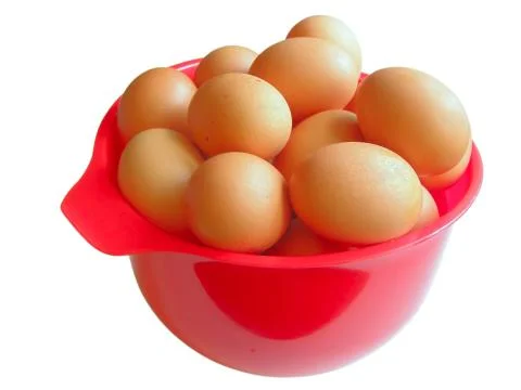 Eggs in Bowl Stock Photos