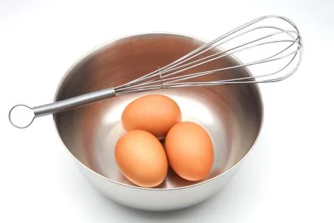 Eggs in bowl Stock Photos