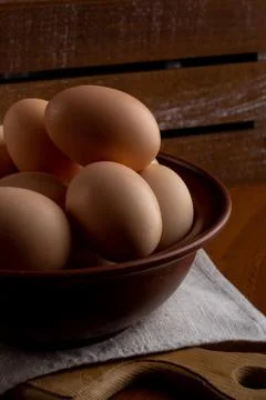 Eggs in a bowl Stock Photos