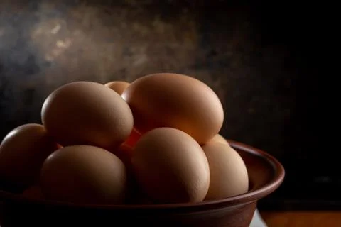 Eggs in a bowl Stock Photos