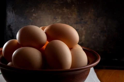 Eggs in a bowl Stock Photos