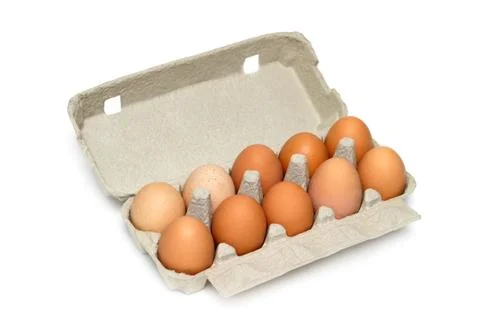 Eggs in the box Stock Photos