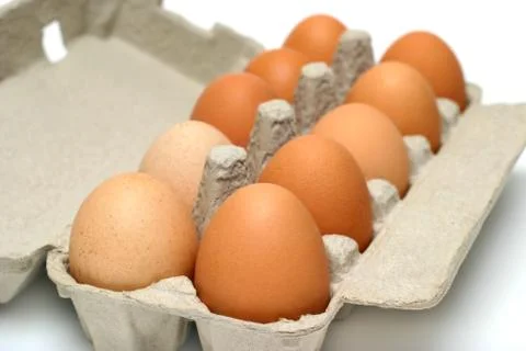 Eggs in the box Stock Photos