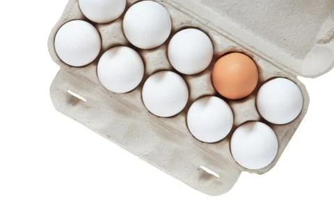 Eggs In Box Stock Photos
