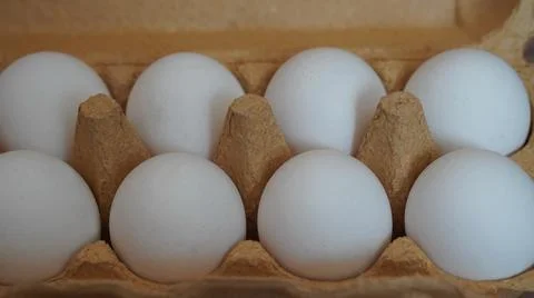 Eggs in a box Stock Photos