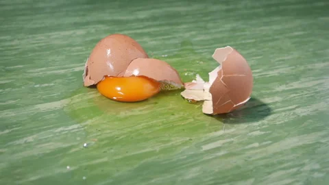 Eggs Break On The Floor 4 Shots Stock-Footage 250620381