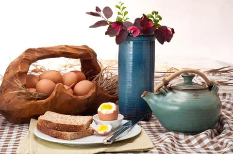 Eggs for Breakfast Stock Photos