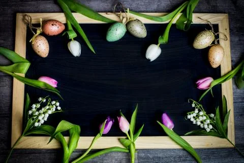 Eggs candle for easter Foto stock
