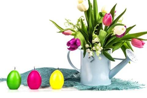 Eggs candle foer easter Stock Photos