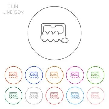 Eggs in carton package Stock-Illustration