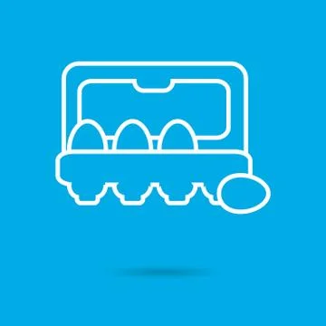 Eggs in carton package 스톡 일러스트