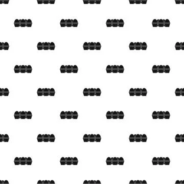Eggs in carton package pattern Illustrazione stock