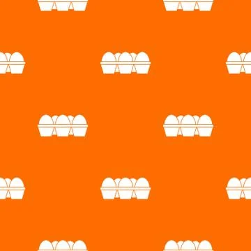 Eggs in carton package pattern seamless Illustrazione stock