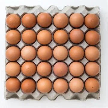 Eggs in carton package Stock Photos