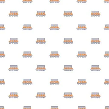 Eggs in carton packaging seamless pattern background Stock Illustration