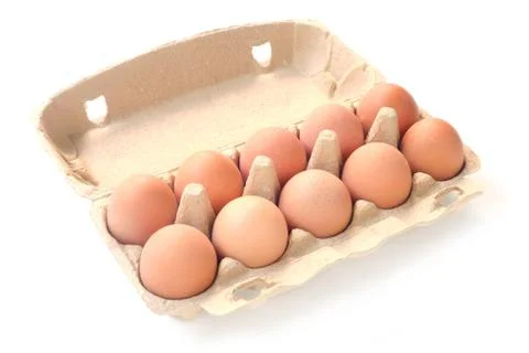 Eggs In A Carton Stock Photos