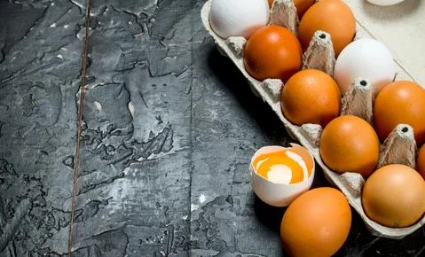 The eggs in the cassette. Stock Photos
