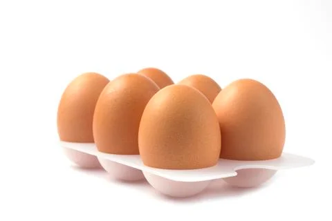 Eggs the chicken isolated on white background 库存照片