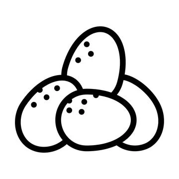 Eggs chicken line icon vector illustration Stock Illustration