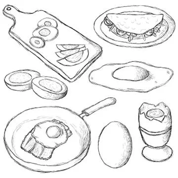 Eggs collection Stock Illustration