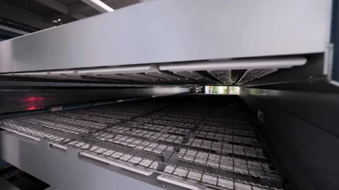 Eggs containers production line Stock Footage 148437924