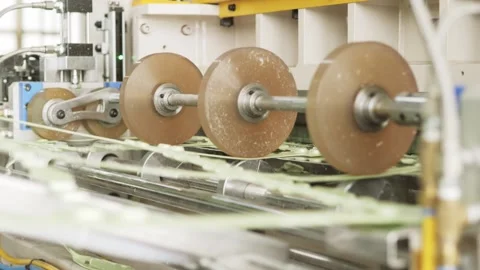Eggs containers production line Stock Footage 148438123