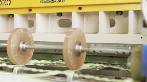 Eggs containers production line Stock Footage 148438137