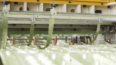 Eggs containers production line Stock Footage 148438173