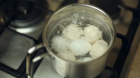 Eggs cooked in a pan Stock Footage 61581883